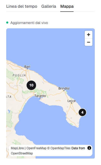 The map, with photos where they were taken